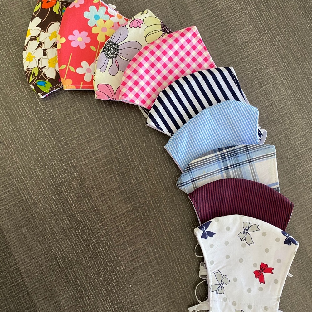 3 layered cotton masks in fashion prints!